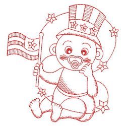 Redwork Adorable Baby 3 05(Sm) machine embroidery designs