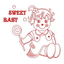Redwork Adorable Baby 3 06(Md) machine embroidery designs