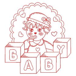 Redwork Adorable Baby 3 07(Sm)