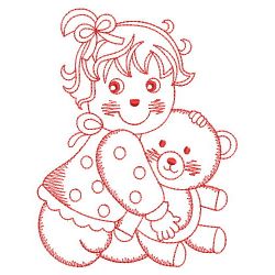 Redwork Adorable Baby 3 08(Lg) machine embroidery designs