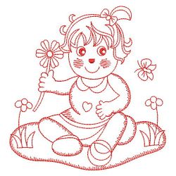Redwork Adorable Baby 3 09(Md) machine embroidery designs