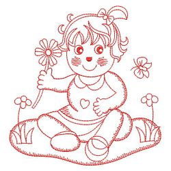 Redwork Adorable Baby 3 09(Sm) machine embroidery designs