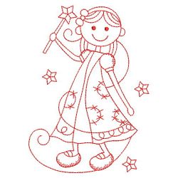 Redwork Crafty Girl 11(Sm) machine embroidery designs