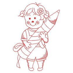 Redwork Adorable Baby 4(Md) machine embroidery designs