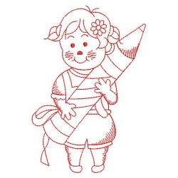 Redwork Adorable Baby 4(Sm) machine embroidery designs