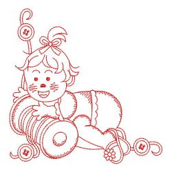 Redwork Adorable Baby 4 02(Lg) machine embroidery designs