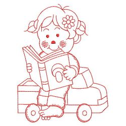Redwork Adorable Baby 4 03(Lg) machine embroidery designs