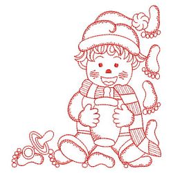 Redwork Adorable Baby 4 07(Md) machine embroidery designs