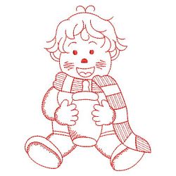 Redwork Adorable Baby 4 08(Sm) machine embroidery designs