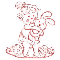 Redwork Adorable Baby 4 10(Lg) machine embroidery designs