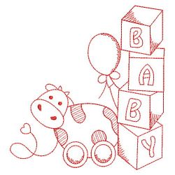 Redwork Baby Toys 05(Lg) machine embroidery designs
