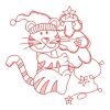 Redwork Christmas Tiger 06(Lg)