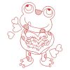 Redwork Valentine Frog 01(Lg)