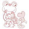 Redwork Valentine Frog 05(Sm)