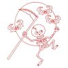 Redwork Halloween Skeleton 1(Lg)