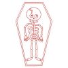 Redwork Halloween Skeleton 1 06(Lg)
