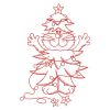 Redwork Christmas Cat(Sm)