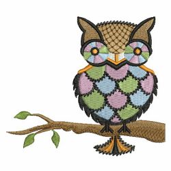 Folk Art Owls 04 machine embroidery designs