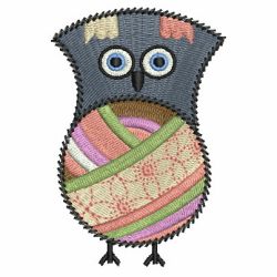 Folk Art Owls 07 machine embroidery designs
