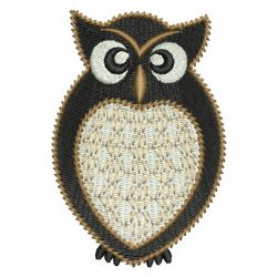 Folk Art Owls 09 machine embroidery designs