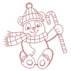 Redwork Christmas Bear 02(Sm) machine embroidery designs