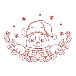 Redwork Christmas Bear 08(Lg) machine embroidery designs