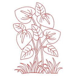 Redwork Beautiful Anthurium(Sm) machine embroidery designs