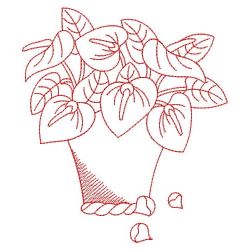 Redwork Beautiful Anthurium 02(Sm) machine embroidery designs