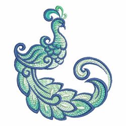 Colorful Peacocks machine embroidery designs