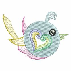 Rippled Birds 03 machine embroidery designs