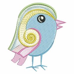 Rippled Birds 04 machine embroidery designs