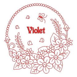 Redwork Violet 04(Sm) machine embroidery designs