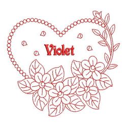 Redwork Violet 09(Sm) machine embroidery designs