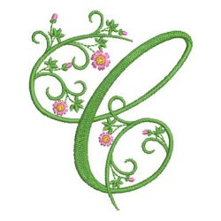 Spring Alphabets 03 machine embroidery designs