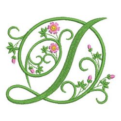 Spring Alphabets 04 machine embroidery designs