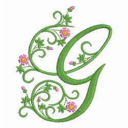 Spring Alphabets 07 machine embroidery designs