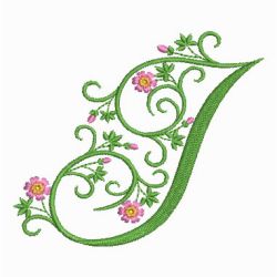 Spring Alphabets 09 machine embroidery designs