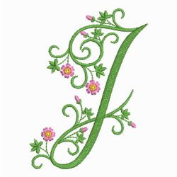 Spring Alphabets 10 machine embroidery designs