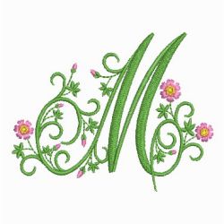 Spring Alphabets 13 machine embroidery designs