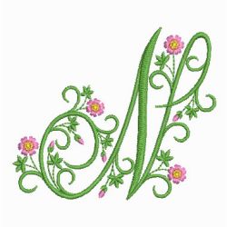 Spring Alphabets 14 machine embroidery designs