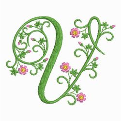 Spring Alphabets 22 machine embroidery designs