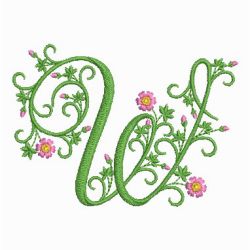 Spring Alphabets 23 machine embroidery designs