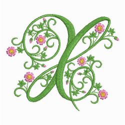 Spring Alphabets 24 machine embroidery designs