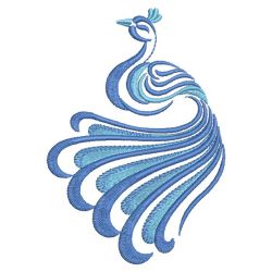 Blue Peacocks machine embroidery designs