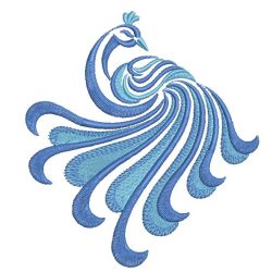 Blue Peacocks 03 machine embroidery designs