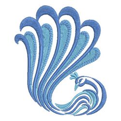Blue Peacocks 05 machine embroidery designs