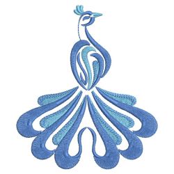 Blue Peacocks 09 machine embroidery designs