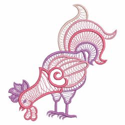 Vintage Roosters 06(Lg) machine embroidery designs