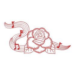 Redwork Flower Notes(Lg) machine embroidery designs