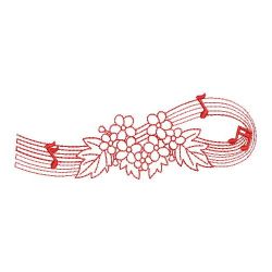 Redwork Flower Notes 04(Lg) machine embroidery designs